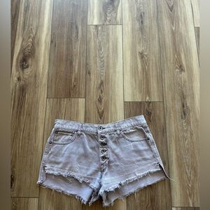 Free people womens jean button fly shorts size W28
